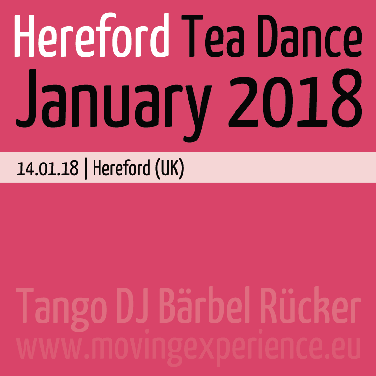 January 2018, Hereford Tea Dance with Tango DJ Bärbel Rücker