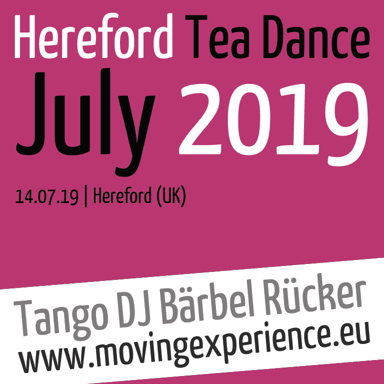 July 2019, Hereford Tea Dance with Tango DJ Bärbel Rücker